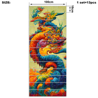 New Years Dragon Bouquet Stair Stickers | Michael Garfield