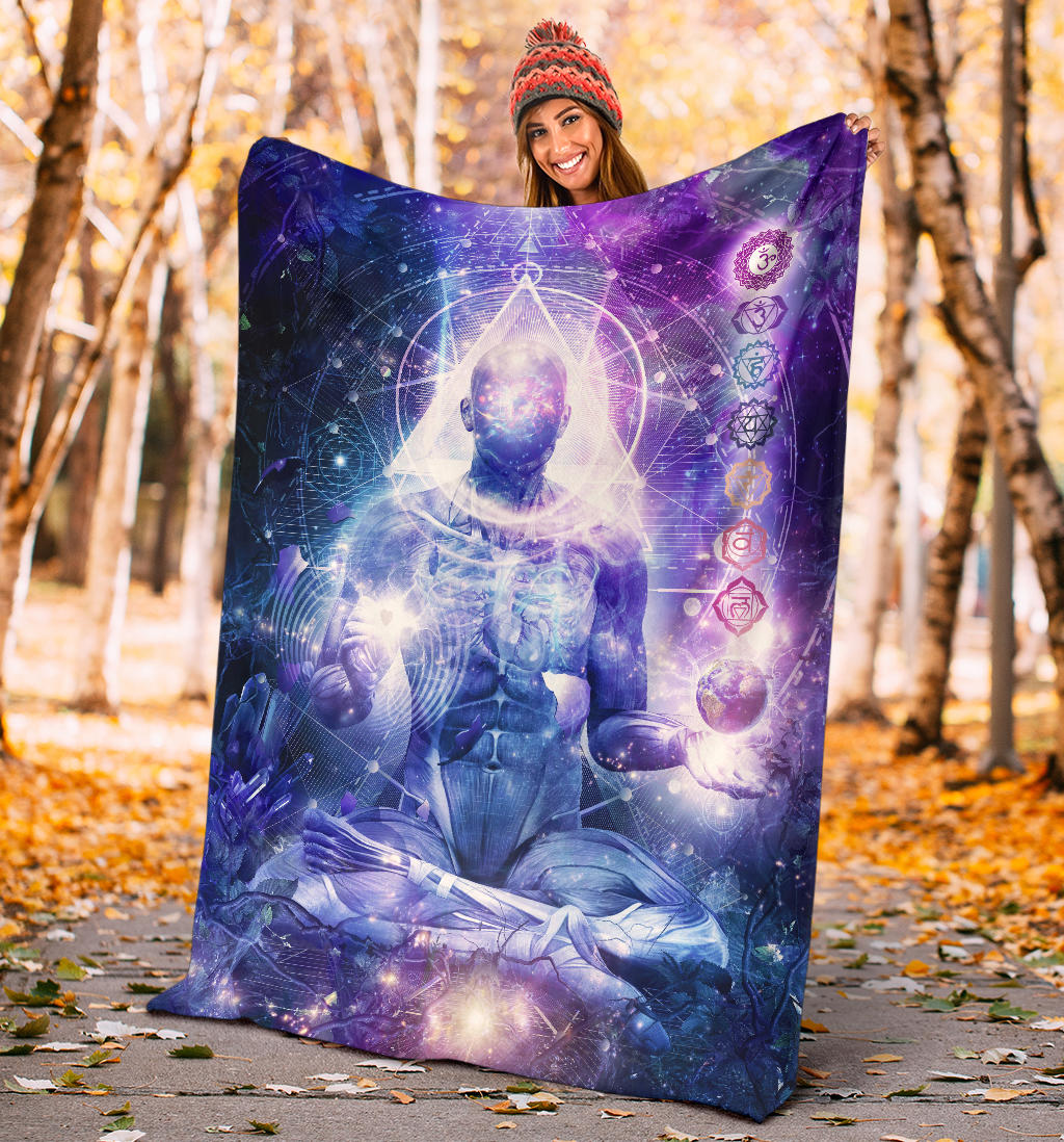 Mind of Light | Premium Microfleece Blanket | Cameron Gray