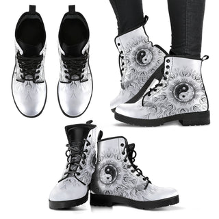 Fractalized Special Edition Yin & Yang Mandala | Leather Boots | Mandalazed