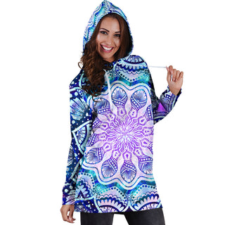 Womens Mandala Hoodie Dress | Cameron Gray