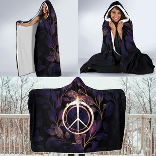 Peace with Leaves | Hooded Blanket | Mandalazed