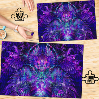 Neon Celestial Magus | Wooden Jigsaw Puzzle | James Fletcher