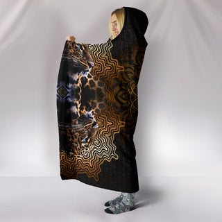 Nefertiti Lotus || Hooded Blanket by Cosmic Shiva