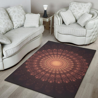 Peacock Feather Mandala - Earth | Rug | Mandalazed