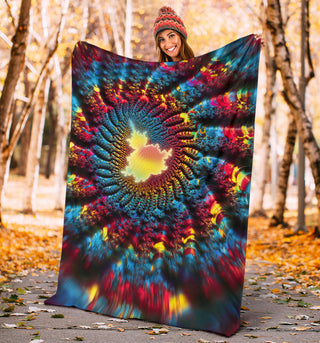 Mandelbrot Buddha: Fractal Meditation | Microfleece Blanket | Makroverset