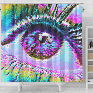 Glitch-Eye | Shower Curtain | Makroverset