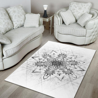 Elements of Sacred Geometry - White | Rug | Mandalazed