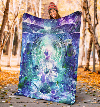 Observers Of The Sky | Premium Microfleece Blanket | Cameron Gray