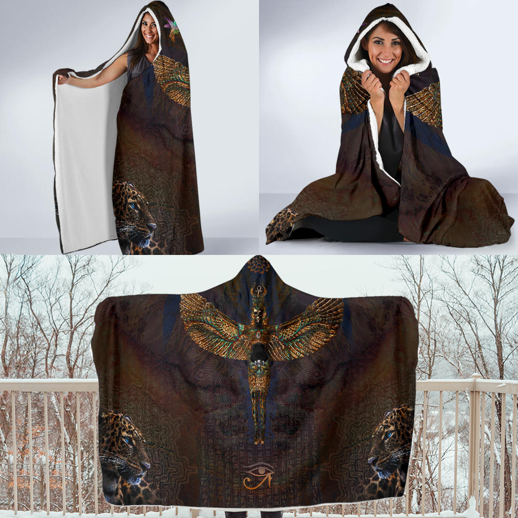 Nefertiti | Hooded Blanket || by Cosmic Shiva