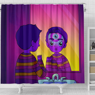 CRYPTO PSYCHEDELIC BOY SHOWER CURTAIN | PHAZED