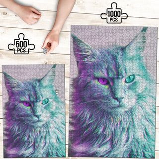 Magenta Hexagon Pattern | Jigsaw Puzzle | Hubert Solczynski