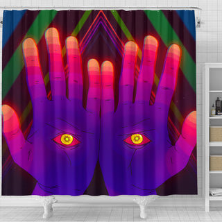 PSYCHEDELIC HANDS SHOWER CURTAIN | PHAZED