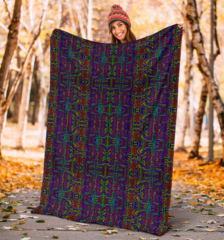 Prismatic Overlay | Micro Fleece Blanket | Hakan Hisim