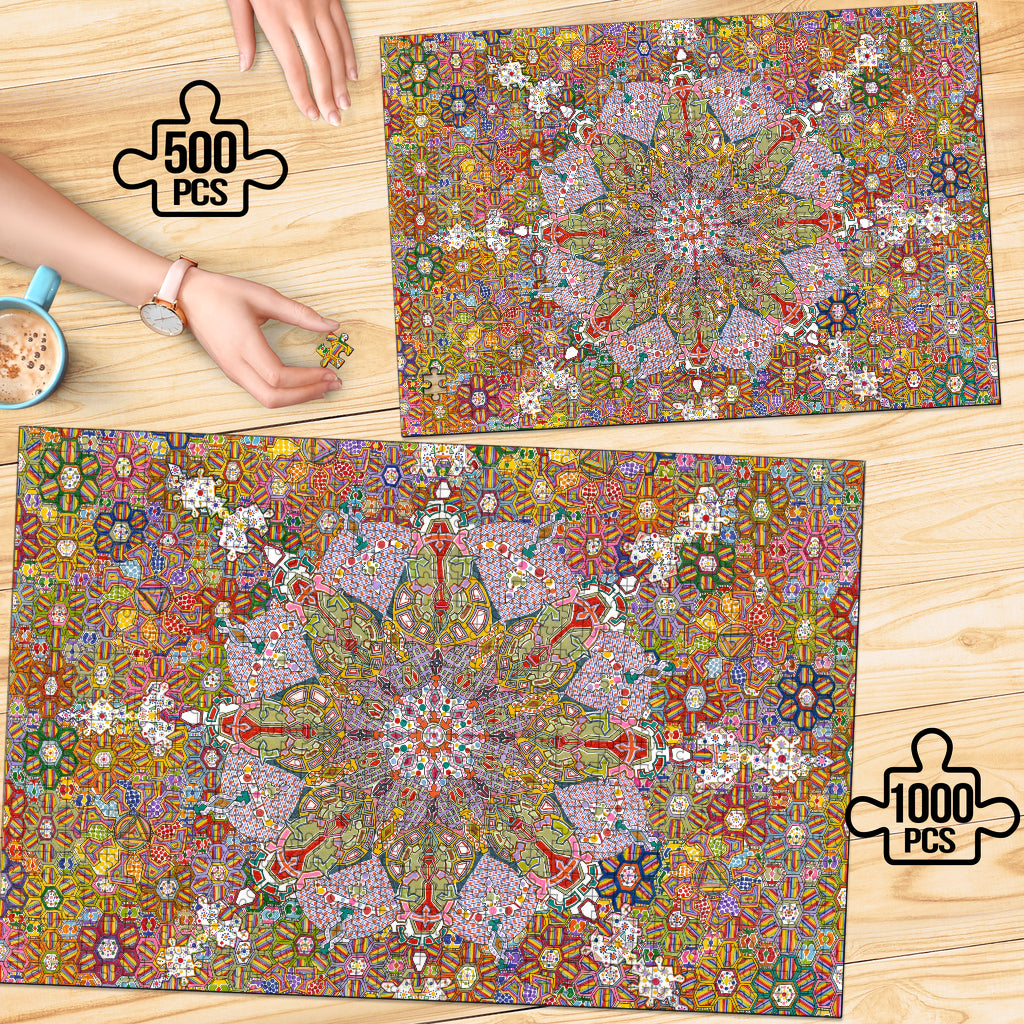 Star Mandala | 500/1000 Pieces Puzzle | Lachlan Wardlaw