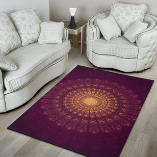 Peacock Feather Mandala - Moon | Rug | Mandalazed