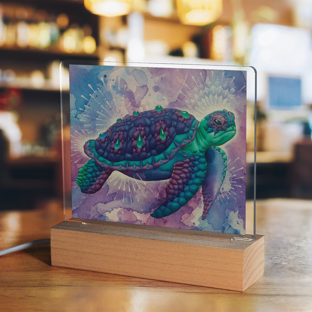 Adventures of Space Turtle Light Up Acrylic Sign | Dylan Thomas Brooks