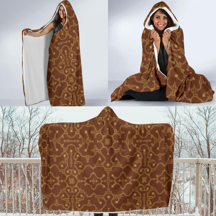 Shipibo Conibo - Red | Hooded Blanket | Mandalazed