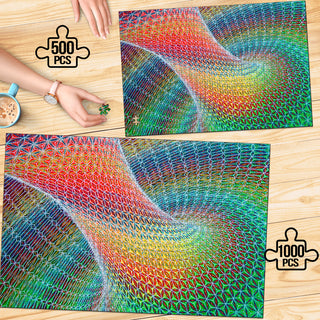 Vortex Premium Wood Jigsaw Puzzle by Bart Van Hertum