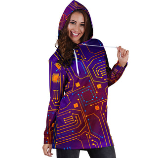 Psy Circuit 2 | Women's Hoodie Dress | Magusz