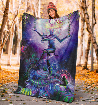 Serpentine Apotheosis (Dancing Shiva) | Micro Fleece Blanket | Hakan Hisim