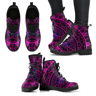 Cameron Gray | Neon Mandala | Leather Boots