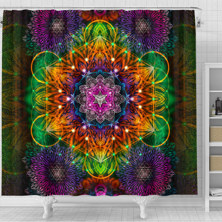 Geometric Color Shower Curtain | Yantrart
