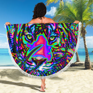 PSYCHEDELIC TIGER | BEACH BLANKET | IMRAN
