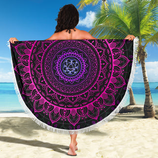 Cameron Gray | Neon Mandala | Beach Blanket