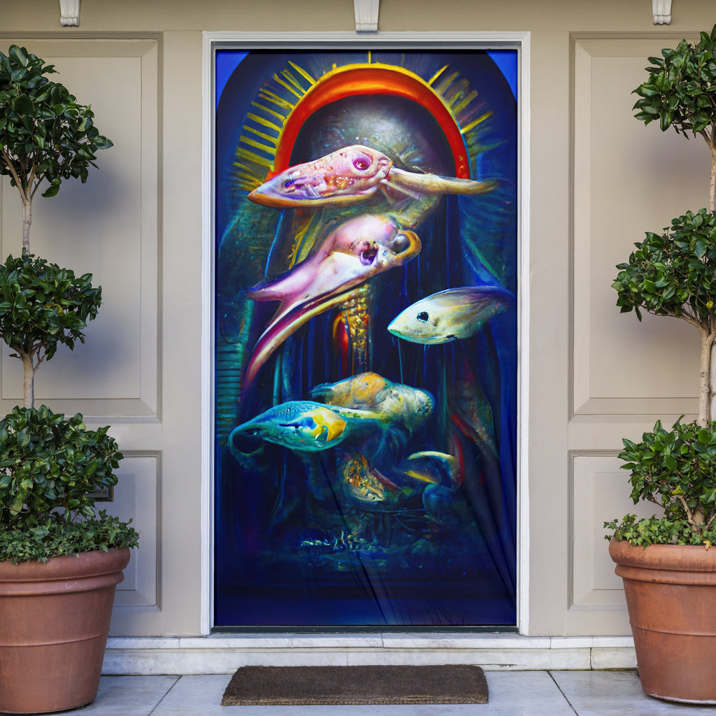 Sacred Aquarium Door Sock | Michael Garfield