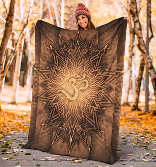 Mystical Aum Chakra Mandala - Earth | Blanket | Mandalazed