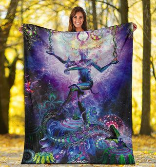 Serpentine Apotheosis (Dancing Shiva) | Micro Fleece Blanket | Hakan Hisim