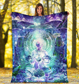 Observers Of The Sky | Premium Microfleece Blanket | Cameron Gray
