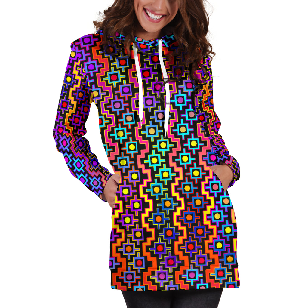 Rainbow Healing | Women's Hoodie Dress | Hakan Hisim