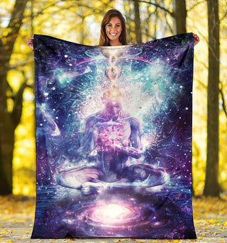 On The Edge of Harmony | Premium Microfleece Blanket | Cameron Gray