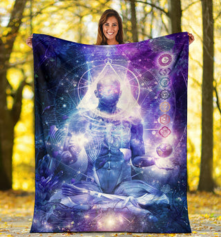 Mind of Light | Premium Microfleece Blanket | Cameron Gray