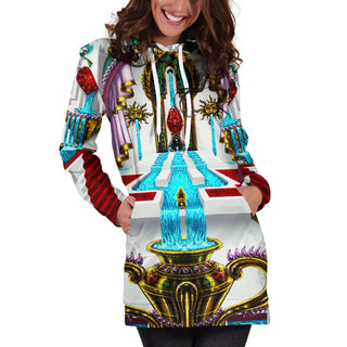 GANESHA WOMENS HOODIE DRESS | SALVIA DROID