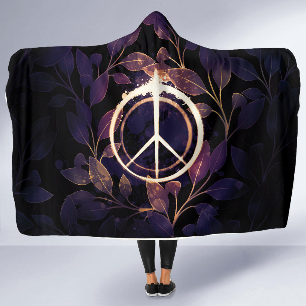 Peace with Leaves | Hooded Blanket | Mandalazed