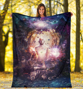 Connected To Source | Premium Microfleece Blanket | Cameron Gray