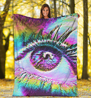 Glitch-Eye | Microfleece Blanket | Makroverset