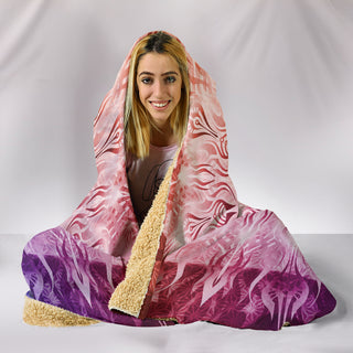 Fractalized Rainbow Yin & Yang Mandala | Hooded Blanket | Mandalazed