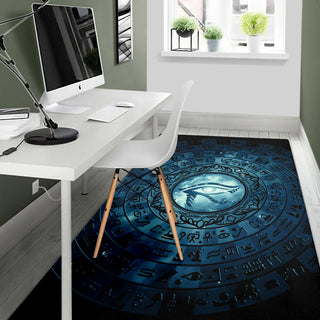 Eye of Horus Mandala - Blue | Rug | Mandalazed