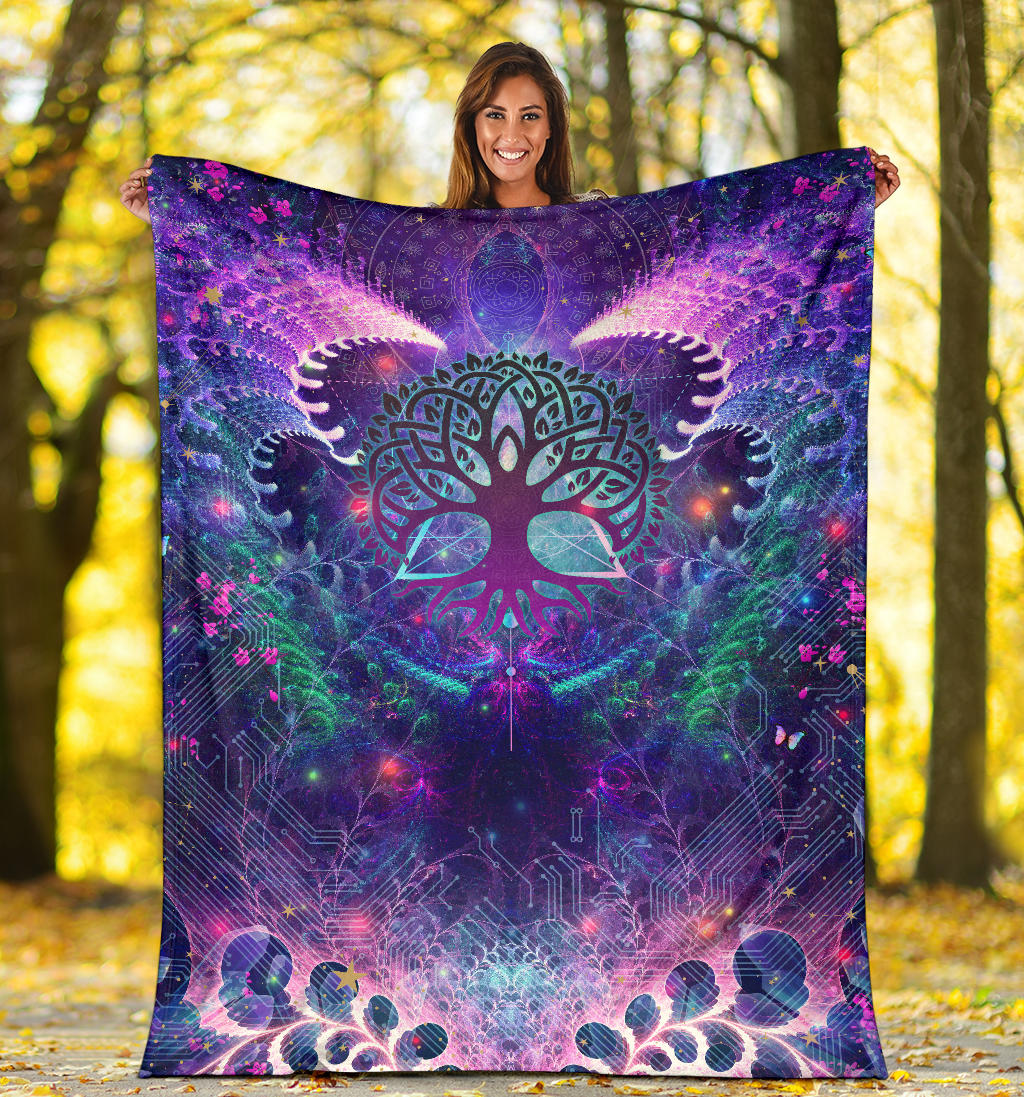 Tree of Life | Premium Microfleece Blanket - AOP | Cameron Gray
