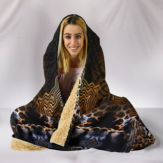 Nefertiti Lotus || Hooded Blanket by Cosmic Shiva