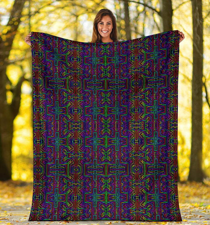 Prismatic Overlay | Micro Fleece Blanket | Hakan Hisim