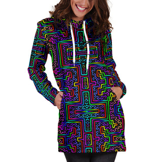 Prismatic Overlay | Women's Hoodie Dress | Hakan Hisim