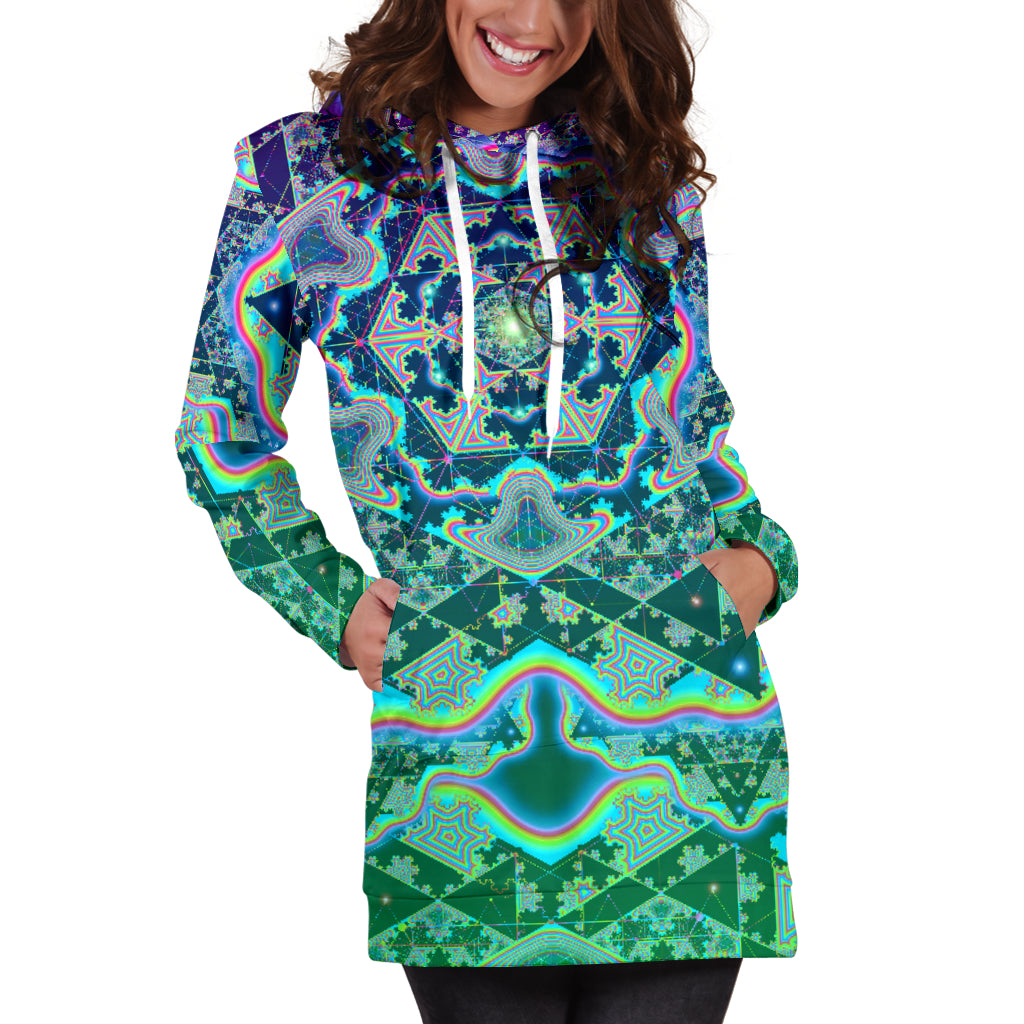 Geometric Splash Womens Hoodie Dress | VOID