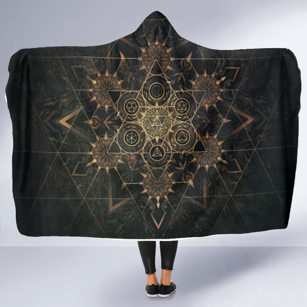 Elements of Sacred Geometry - Earth | Hooded Blanket | Mandalazed
