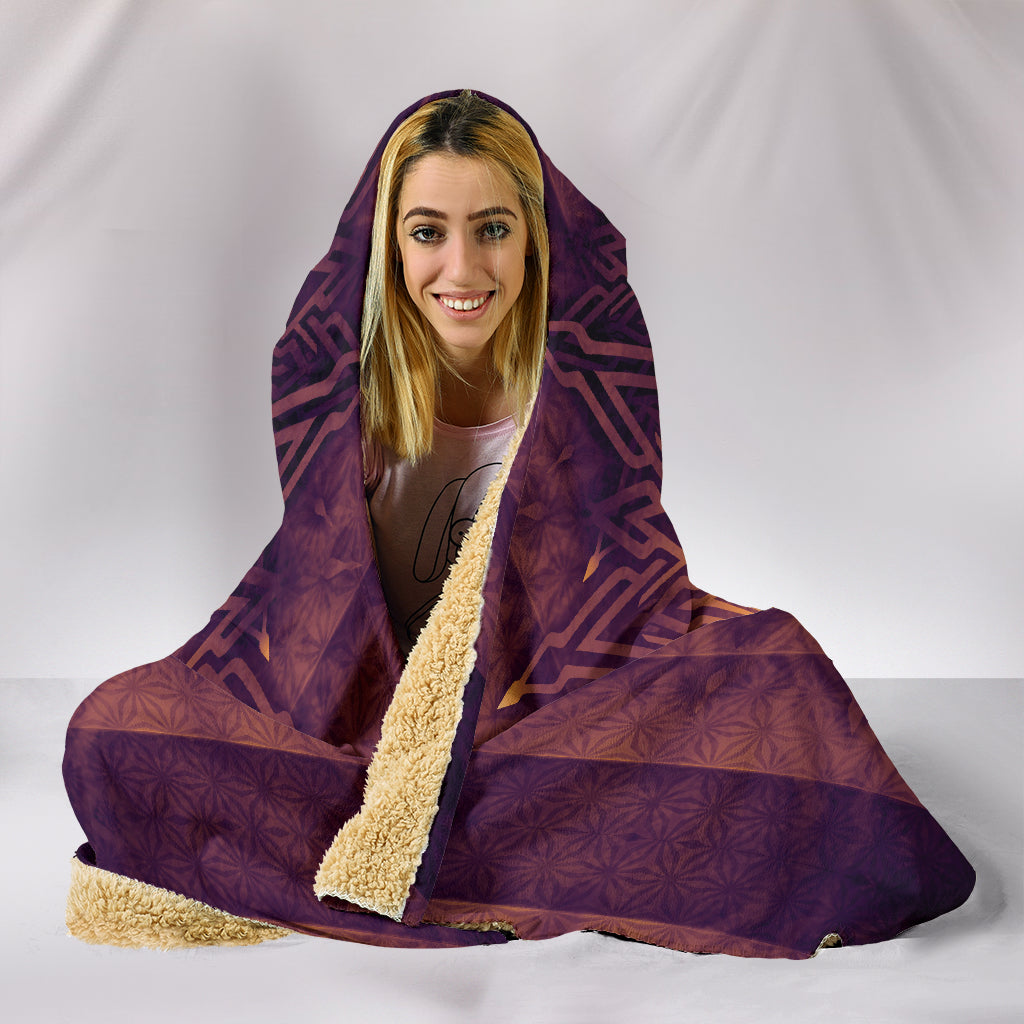 Mystical Aum Chakra Mandala - Amethyst | Hooded Blanket | Mandalazed