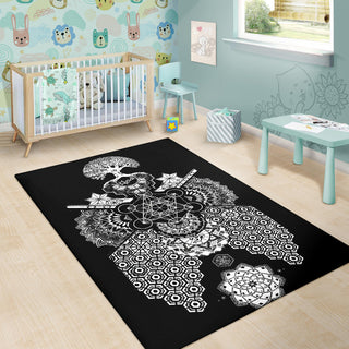 GEOMETRIC BLACK RUG | MIL ET UNE