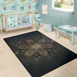 Elements of Sacred Geometry - Dark | Rug | Mandalazed